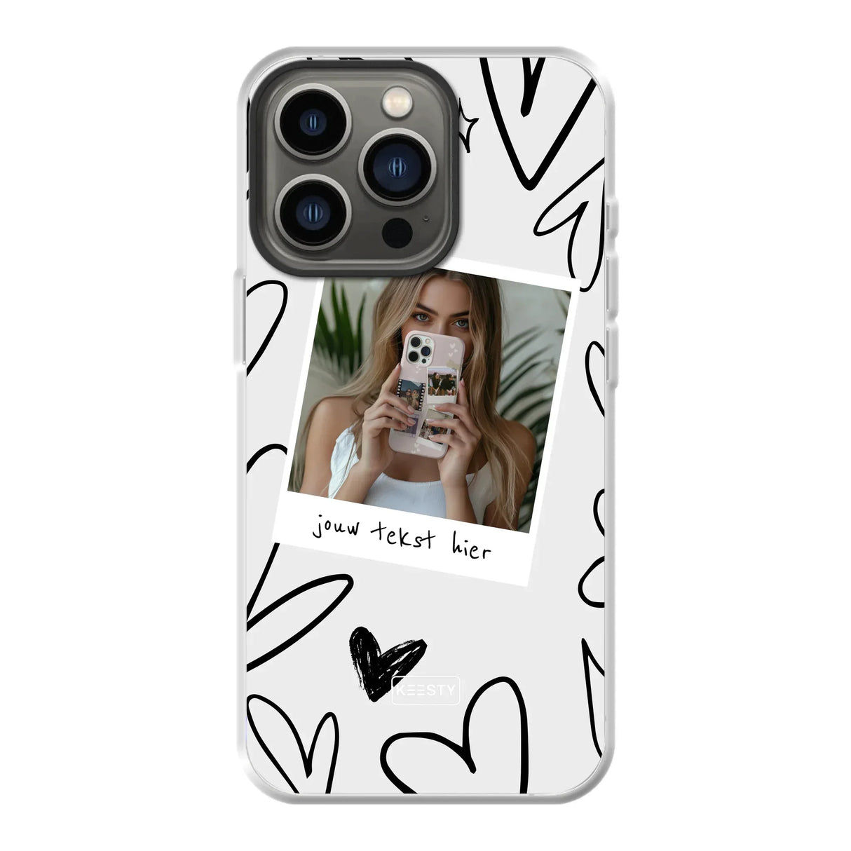 Apple iPhone 13 Pro hybrid case with magsafe back printed transparant