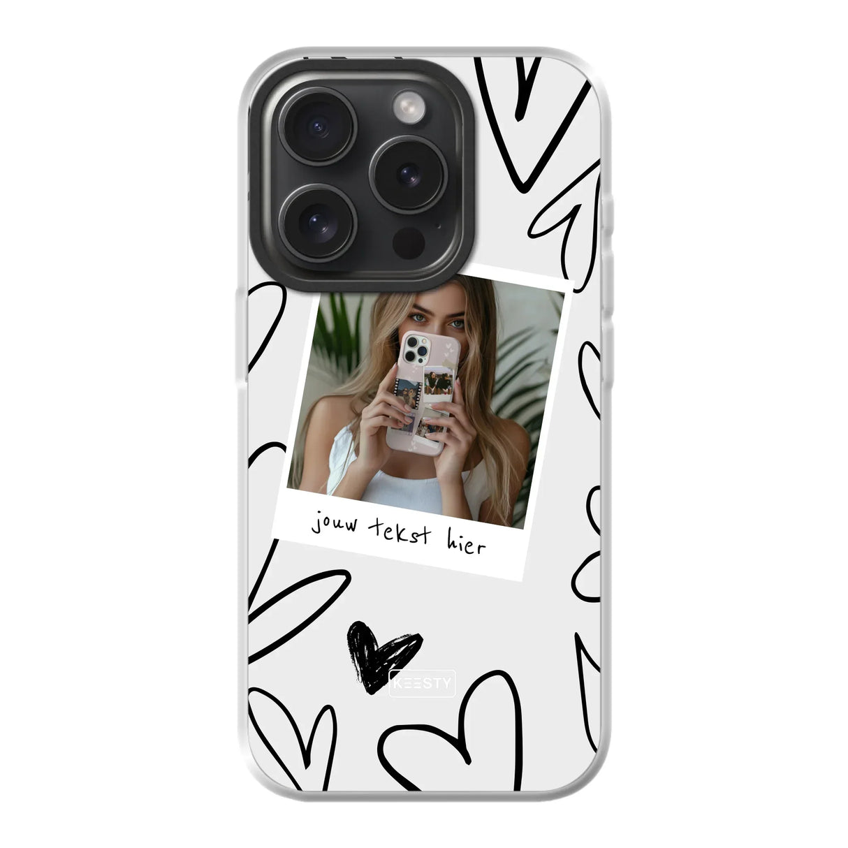 Apple iPhone 15 Pro hybrid case with magsafe back printed transparant