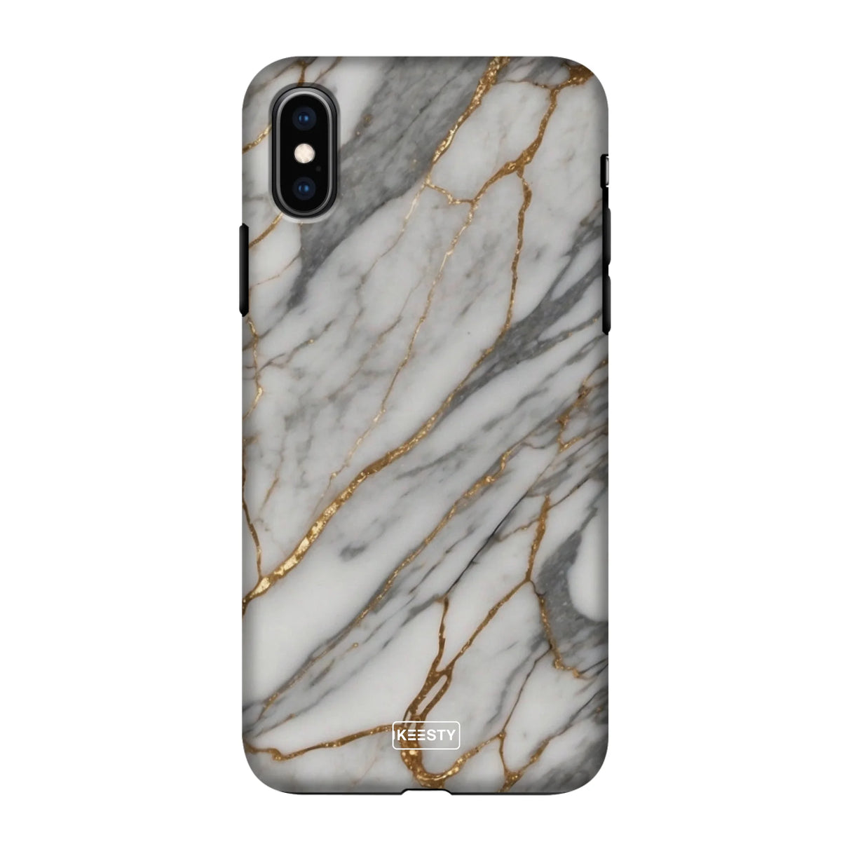 Telefoonhoesje ontwerpen met Tough Marble Black Apple iPhone 17 Pro