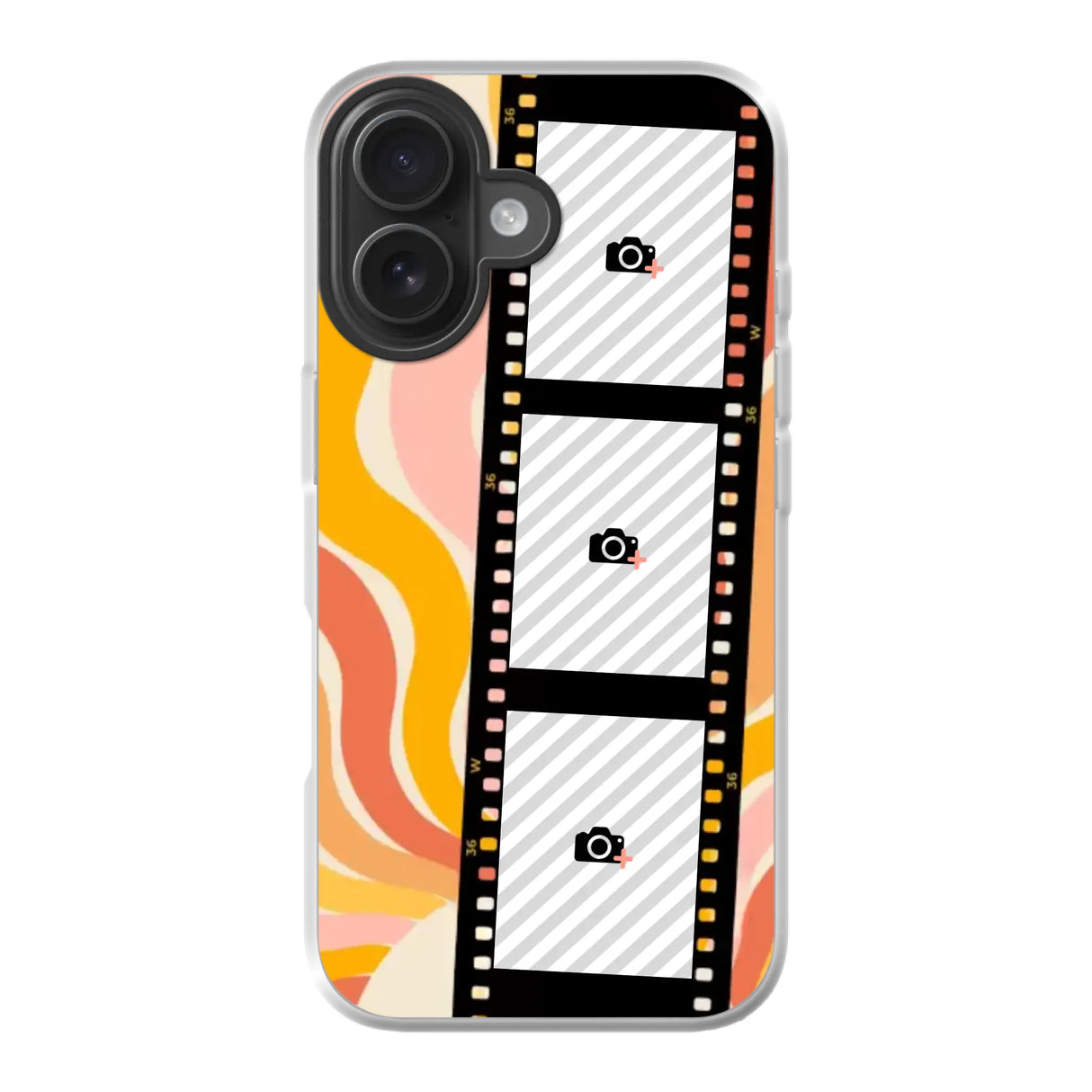 Apple iPhone 16 hybrid case with magsafe back printed transparant