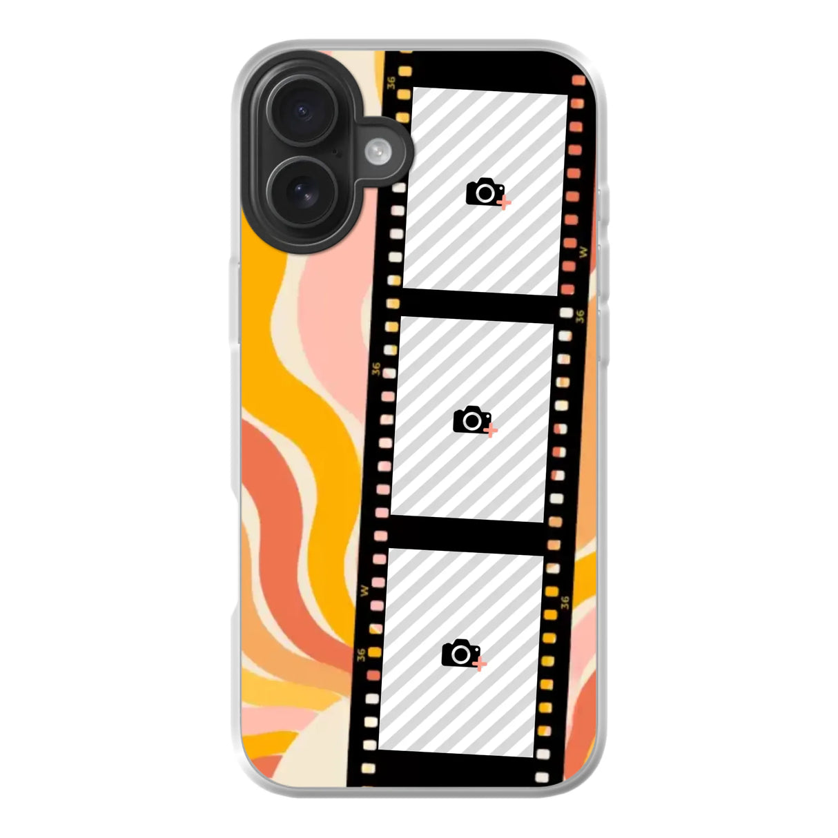 Apple iPhone 16 Plus hybrid case with magsafe back printed transparant