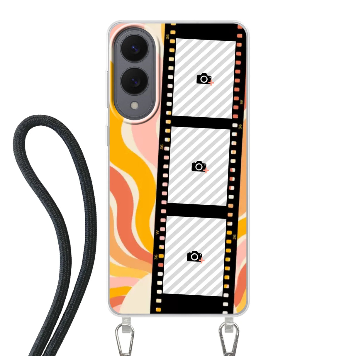 Samsung Galaxy S25 Edge Crossbody case (back printed, transparent)