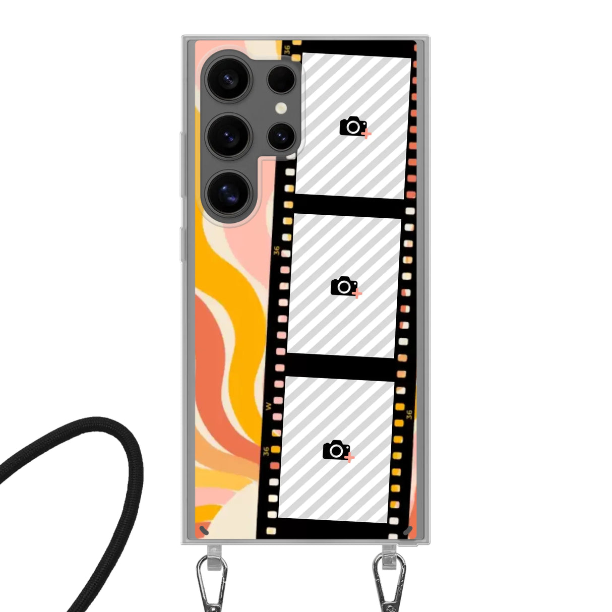 Samsung Galaxy S24 Ultra Crossbody case (back printed, transparent)