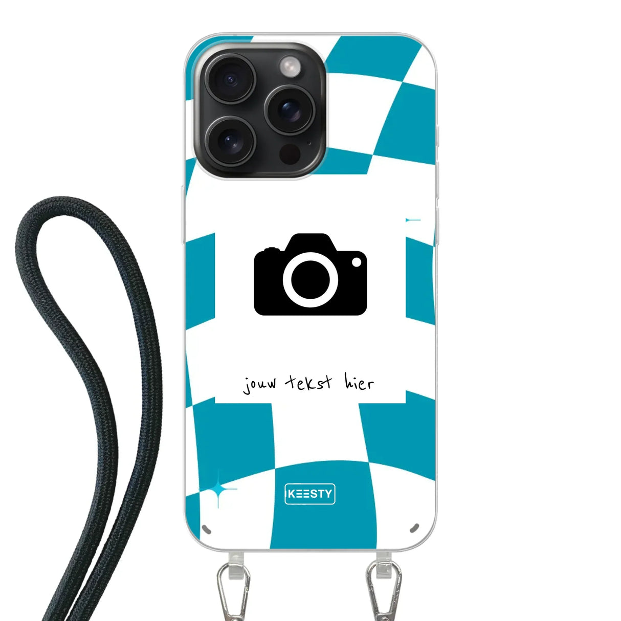 Apple iPhone 15 Pro Crossbody case (back printed, transparent)