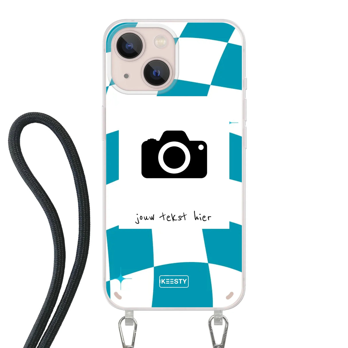 Apple iPhone 13 Mini Crossbody case (back printed, transparent)