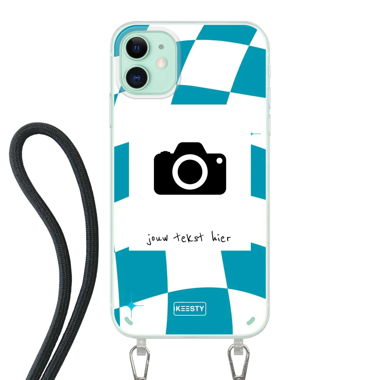 Apple iPhone 11 Crossbody case (back printed, transparent)