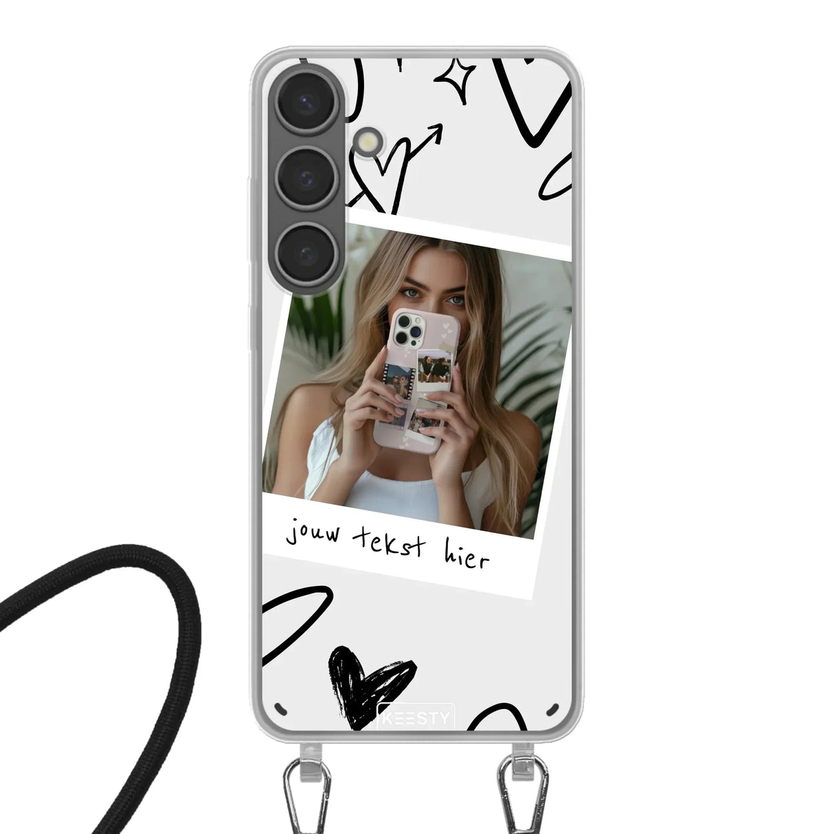 Samsung Galaxy S24 Plus Crossbody case (back printed, transparent)