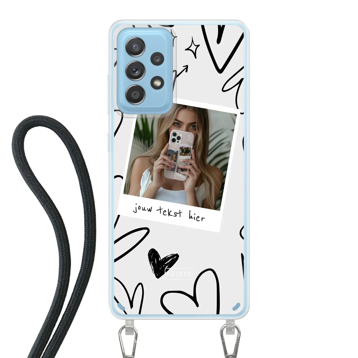 Samsung Galaxy A53 (5G) Crossbody case (back printed, transparent)