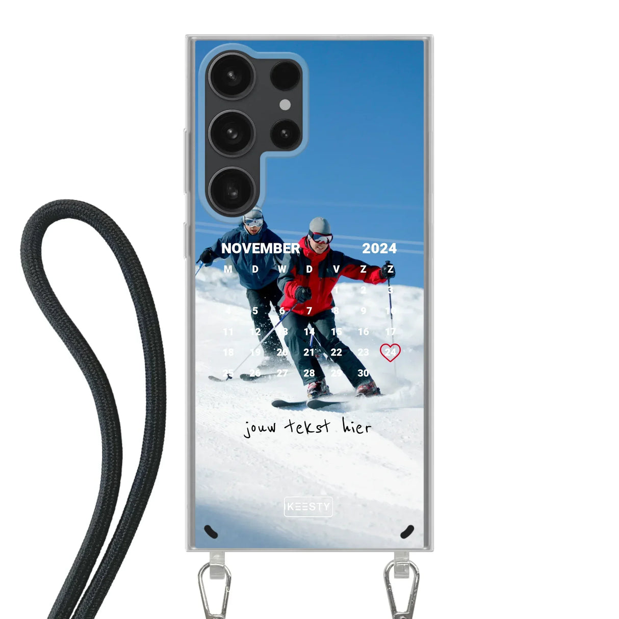 Samsung Galaxy S23 Ultra Crossbody case (back printed, transparent)