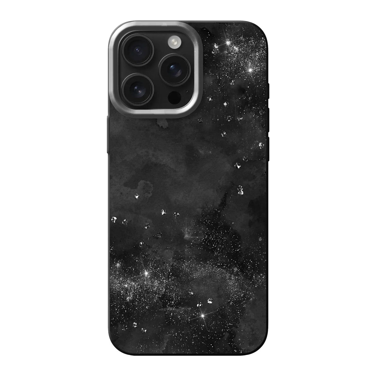 Telefoonhoesje ontwerpen glitter en marble black grotere bling