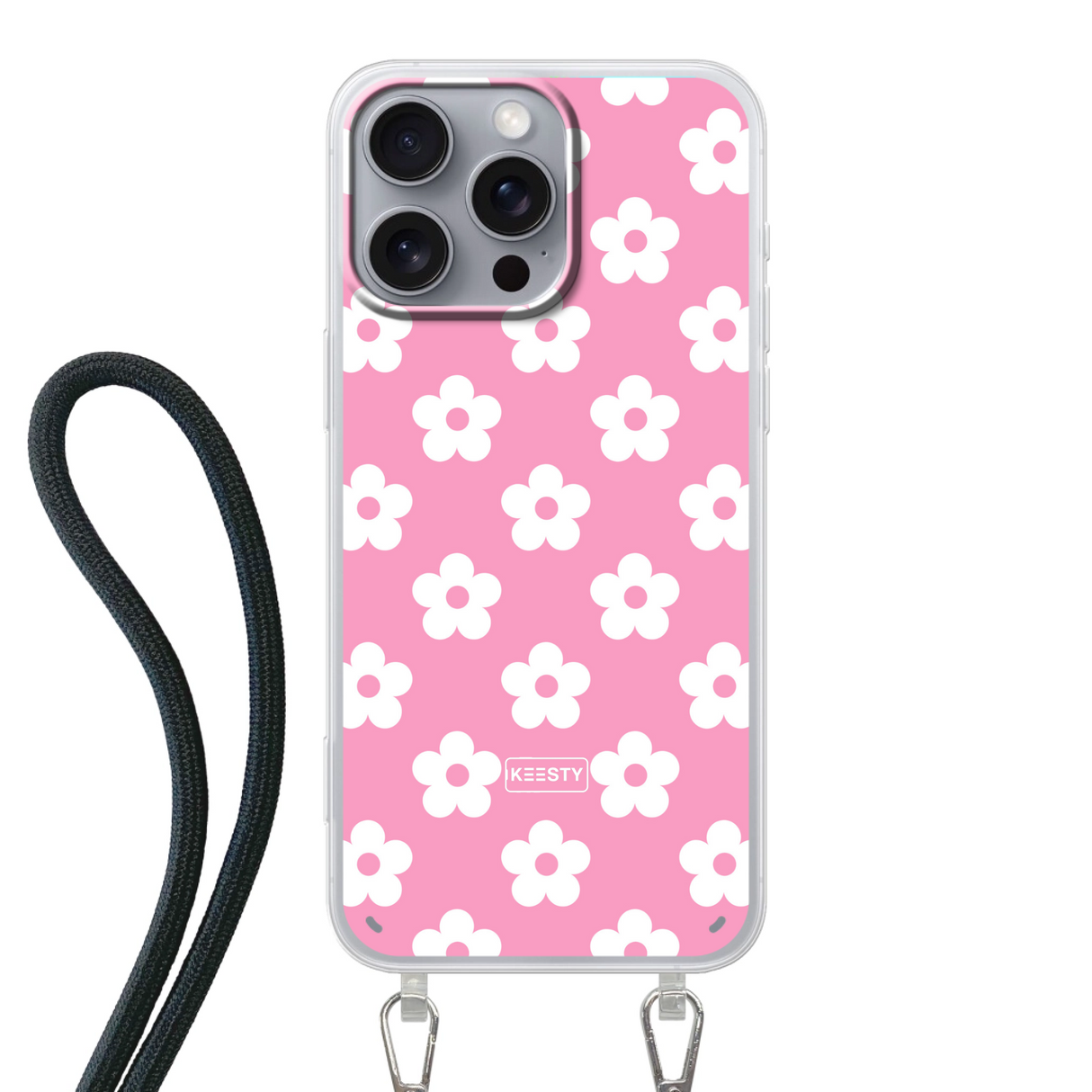 Telefoonhoesje Maken - Bloemen - Hoesje met koord