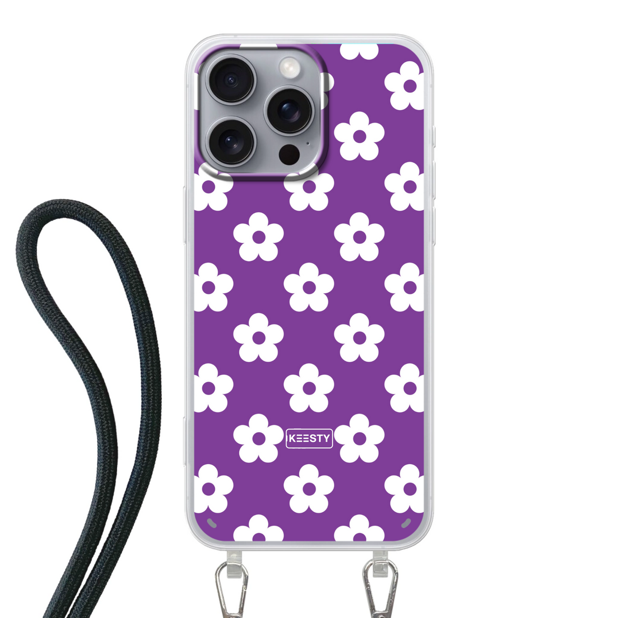 Telefoonhoesje Maken - Bloemen - Hoesje met koord