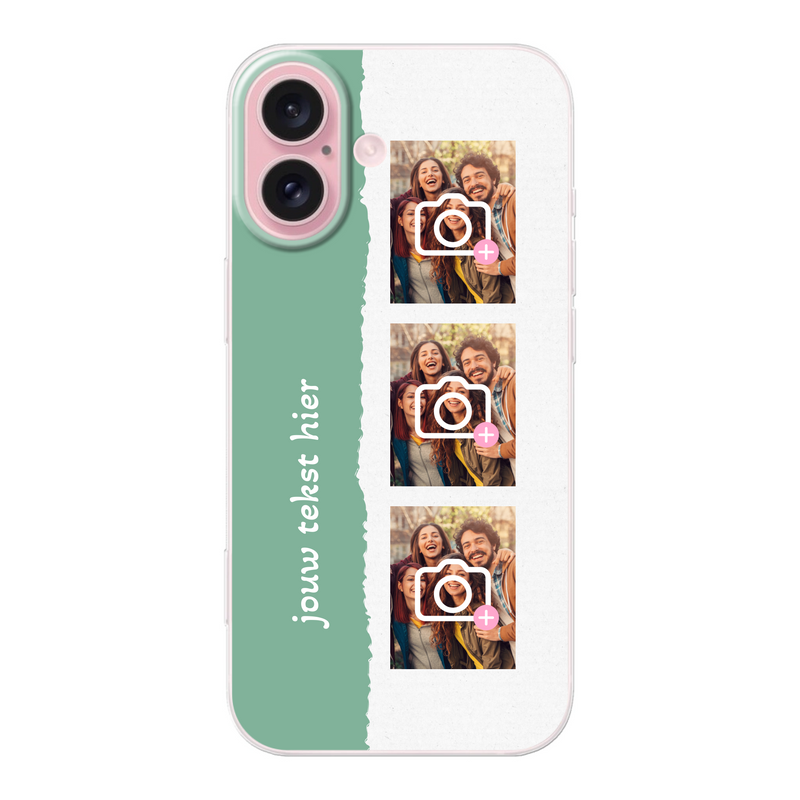 Filmrol telefoonhoesje met foto in het groen