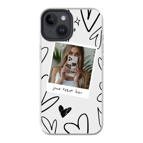 Apple iPhone 14 hybrid case with magsafe back printed transparant