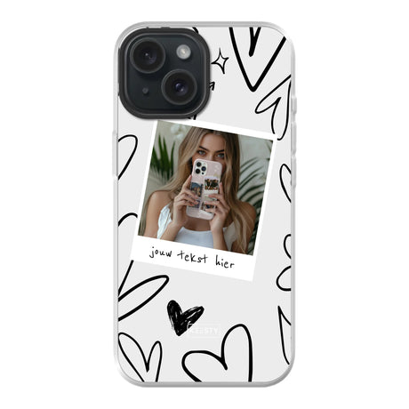 Apple iPhone 15 hybrid case with magsafe back printed transparant