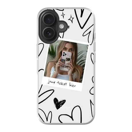 Apple iPhone 16 hybrid case with magsafe back printed transparant
