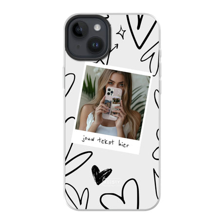 Apple iPhone 14 Plus case with magsafe back printed transparant
