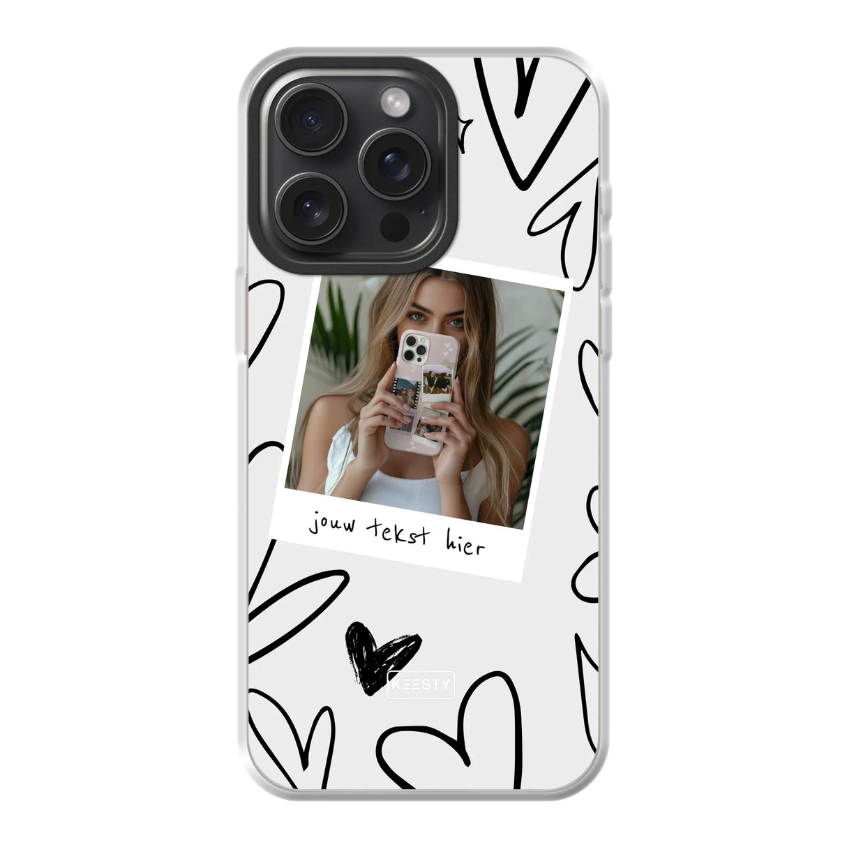 Apple iPhone 15 Pro Max hybrid case with magsafe back printed transparant