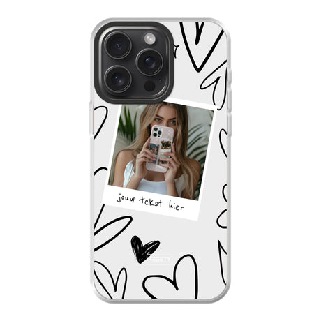 Apple iPhone 15 Pro Max hybrid case with magsafe back printed transparant