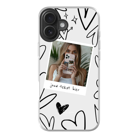 Apple iPhone 16 Plus hybrid case with magsafe back printed transparant