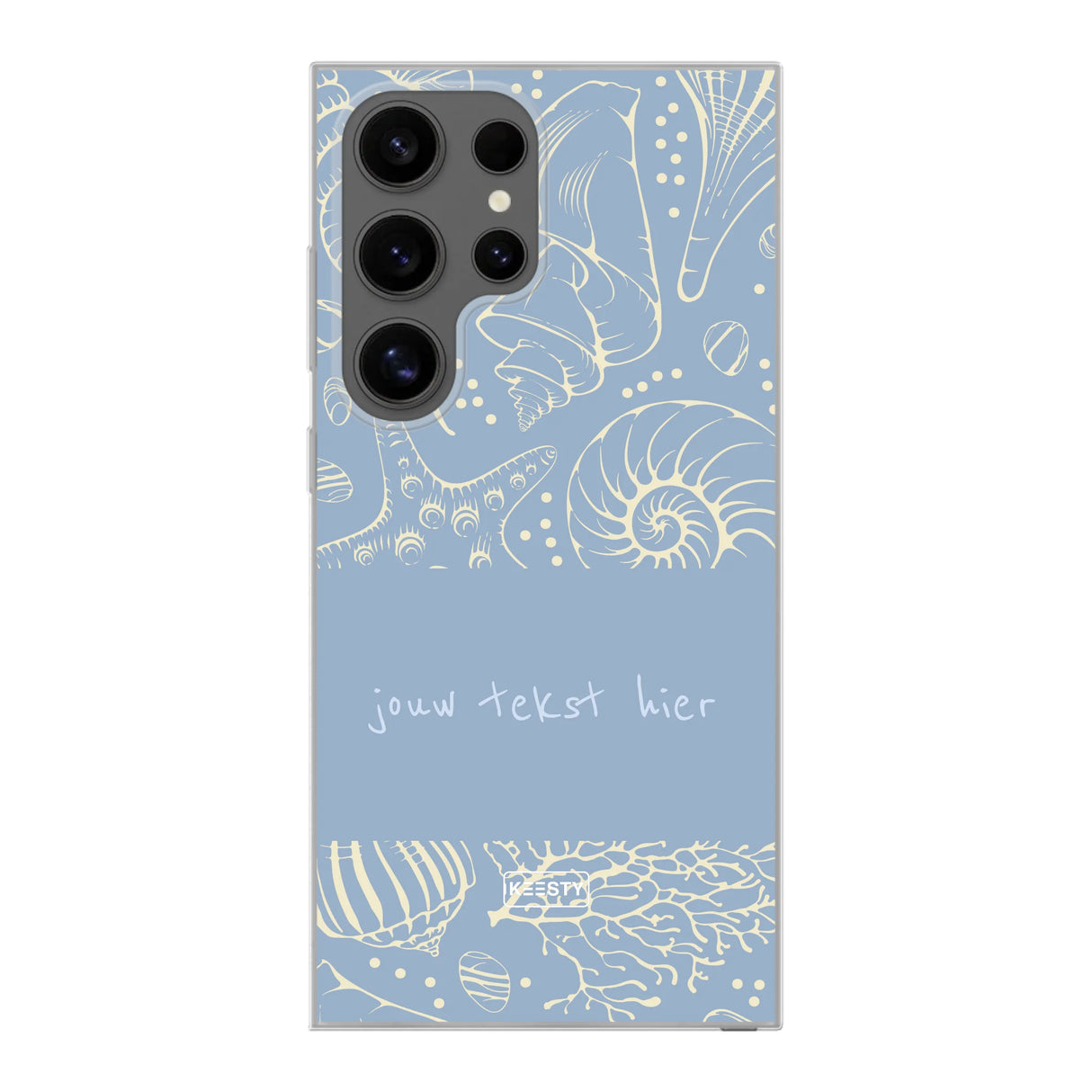 Naam °1 - Coastal Seashells Mix - Telefoonhoesje Personaliseren