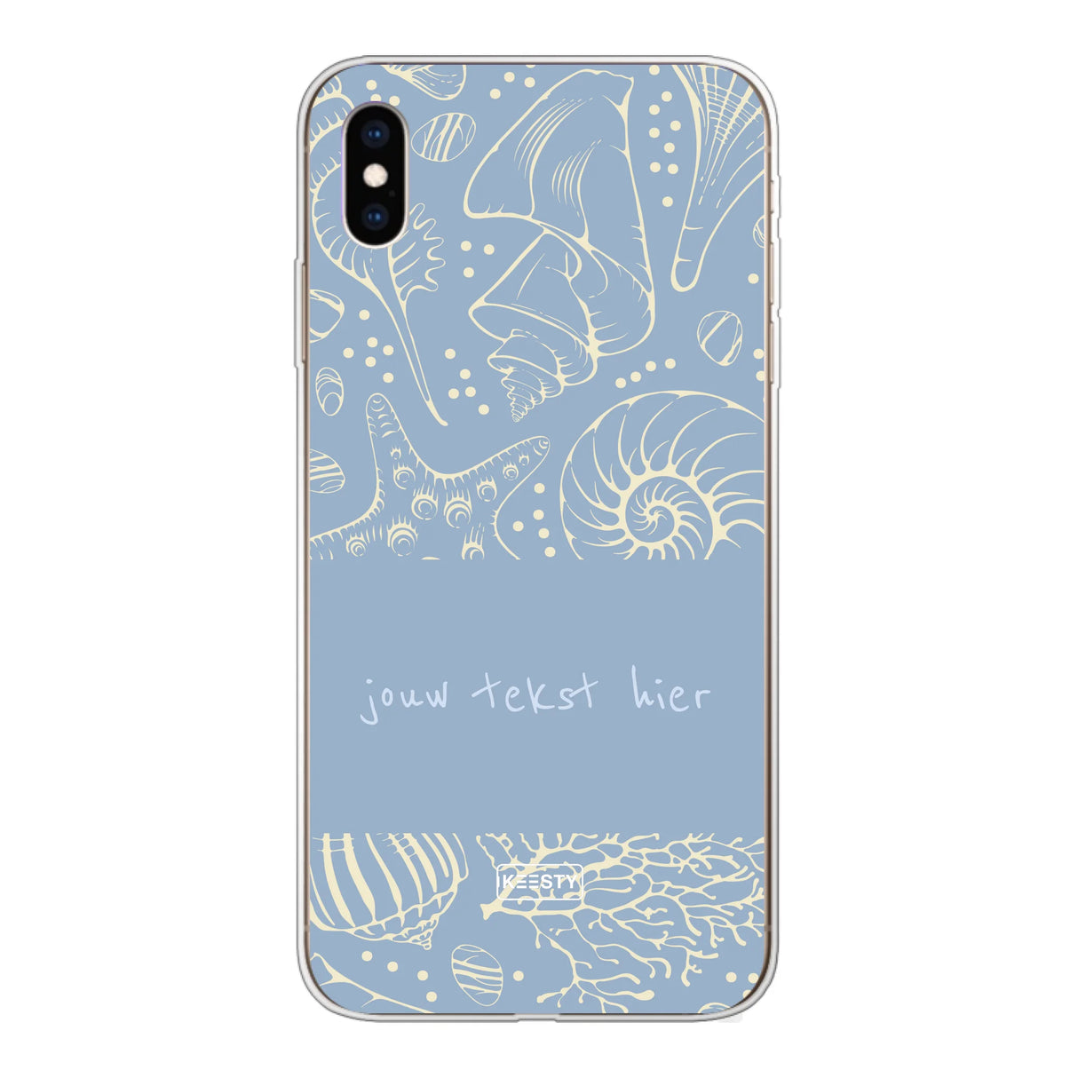 Naam °1 - Coastal Seashells Mix - Telefoonhoesje Personaliseren