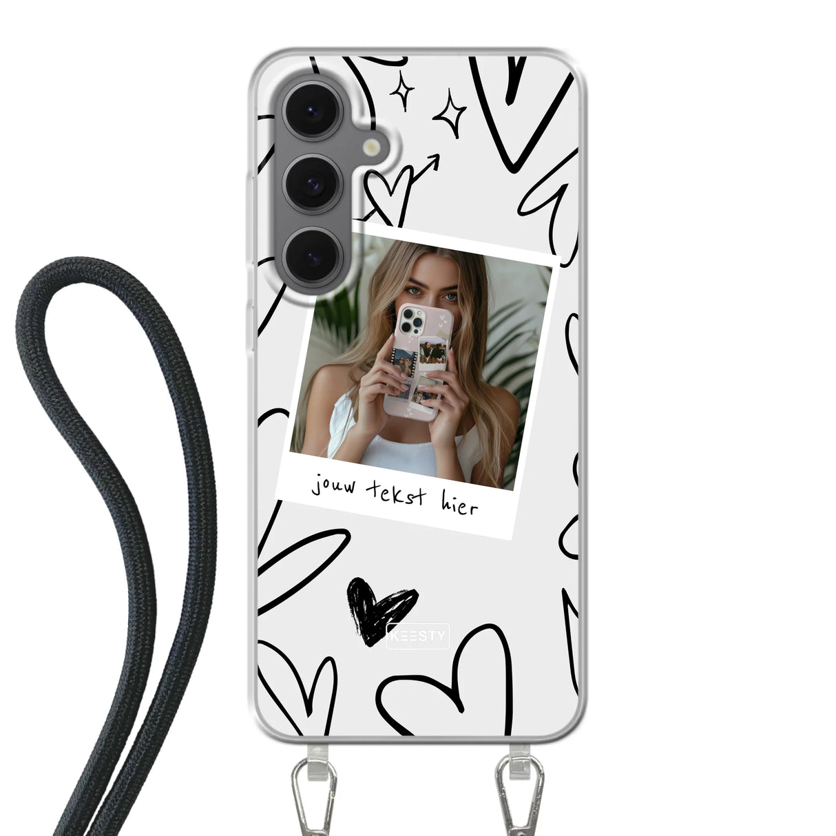 Samsung Galaxy S24 FE Plus Crossbody case (back printed, transparent)