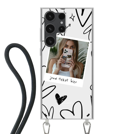 Samsung Galaxy S23 Ultra Crossbody case (back printed, transparent)