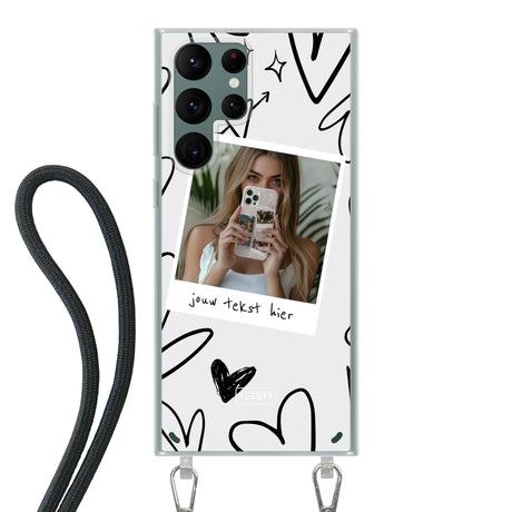 Samsung Galaxy S22 Ultra Crossbody case (back printed, transparent)