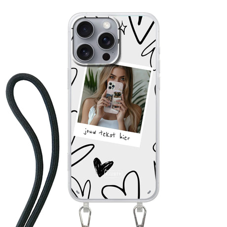 Apple iPhone 16 Pro Max Crossbody case (back printed, transparent)