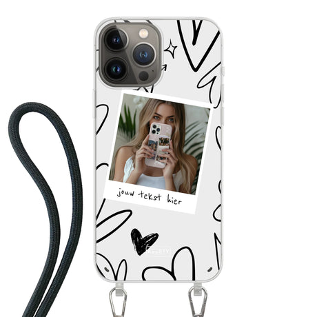 Apple iPhone 13 Pro Max Crossbody case (back printed, transparent)