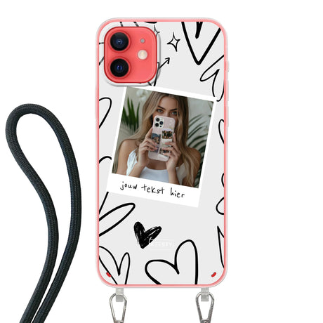 Apple iPhone 12 Crossbody case (back printed, transparent)