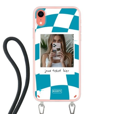 Apple iPhone Xr Crossbody case (back printed, transparent)