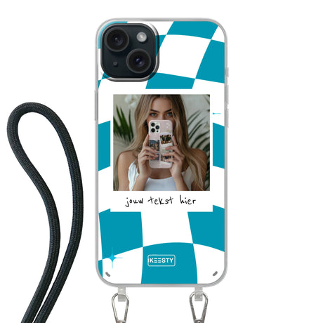 Apple iPhone 15 Plus Crossbody case (back printed, transparent)