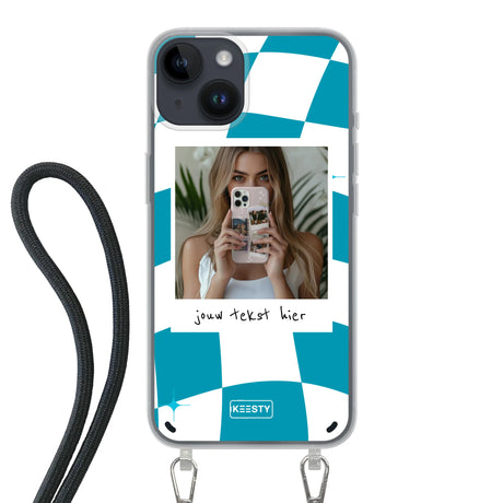 Apple iPhone 14 Crossbody case (back printed, transparent)