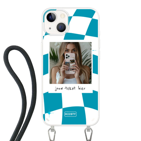 Apple iPhone 13 Crossbody case (back printed, transparent)
