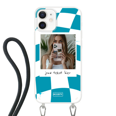 Apple iPhone 12 Mini Crossbody case (back printed, transparent)