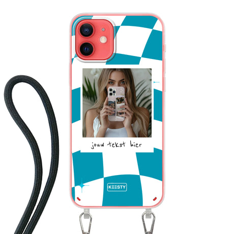 Apple iPhone 12 Crossbody case (back printed, transparent)