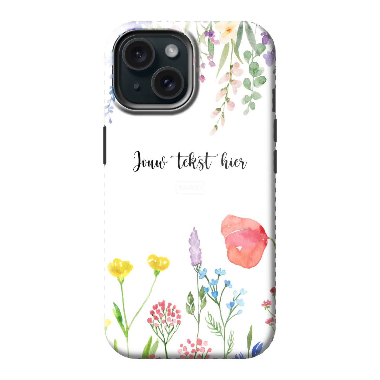 Telefoonhoesje Maken MagSafe Tough Bloemen 2 Apple iPhone 15 Plus