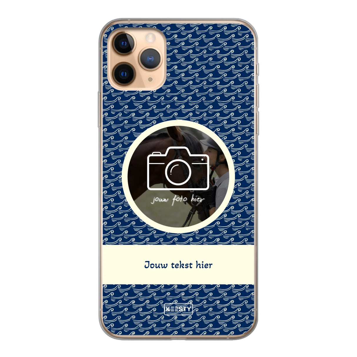 Telefoonhoesje ontwerpen soft waves 1 iPhone X & XS