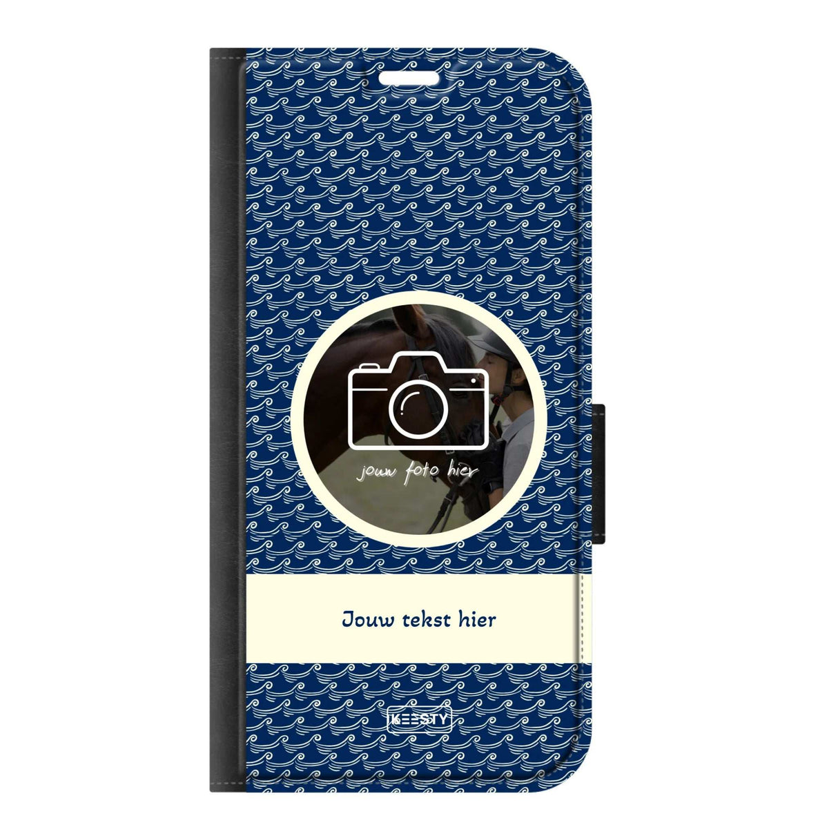 Telefoonhoesje ontwerpen portemonnee waves 1 Apple iPhone 11