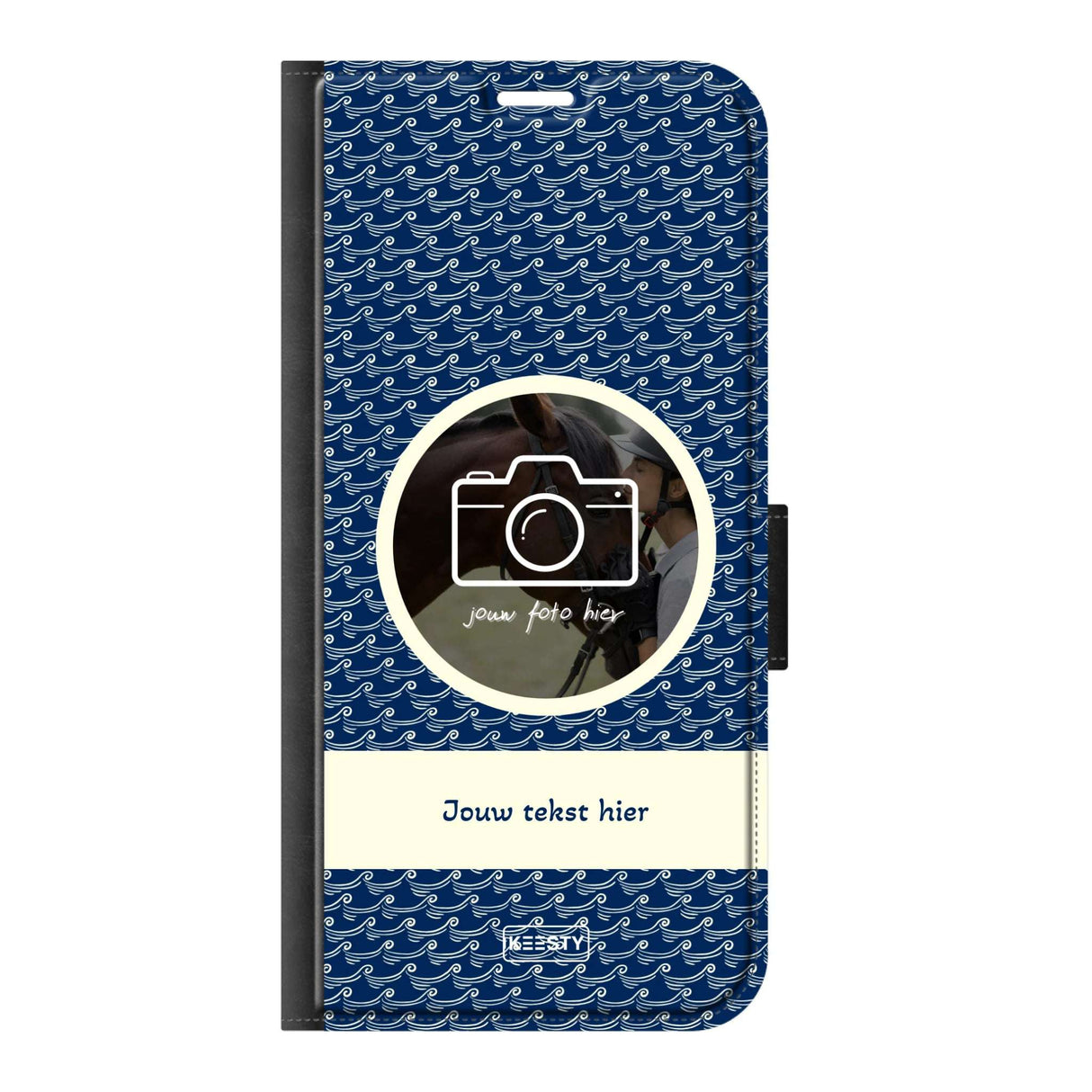 Telefoonhoesje ontwerpen portemonnee waves 1 Apple iPhone 16 Pro Max