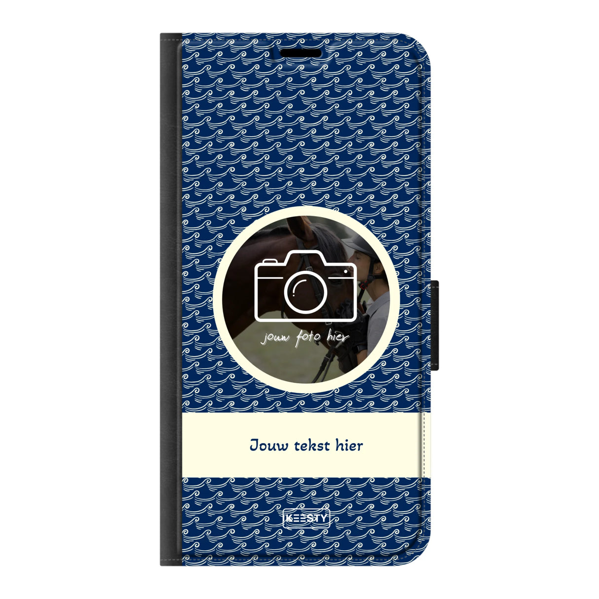 Telefoonhoesje ontwerpen portemonnee waves 1 