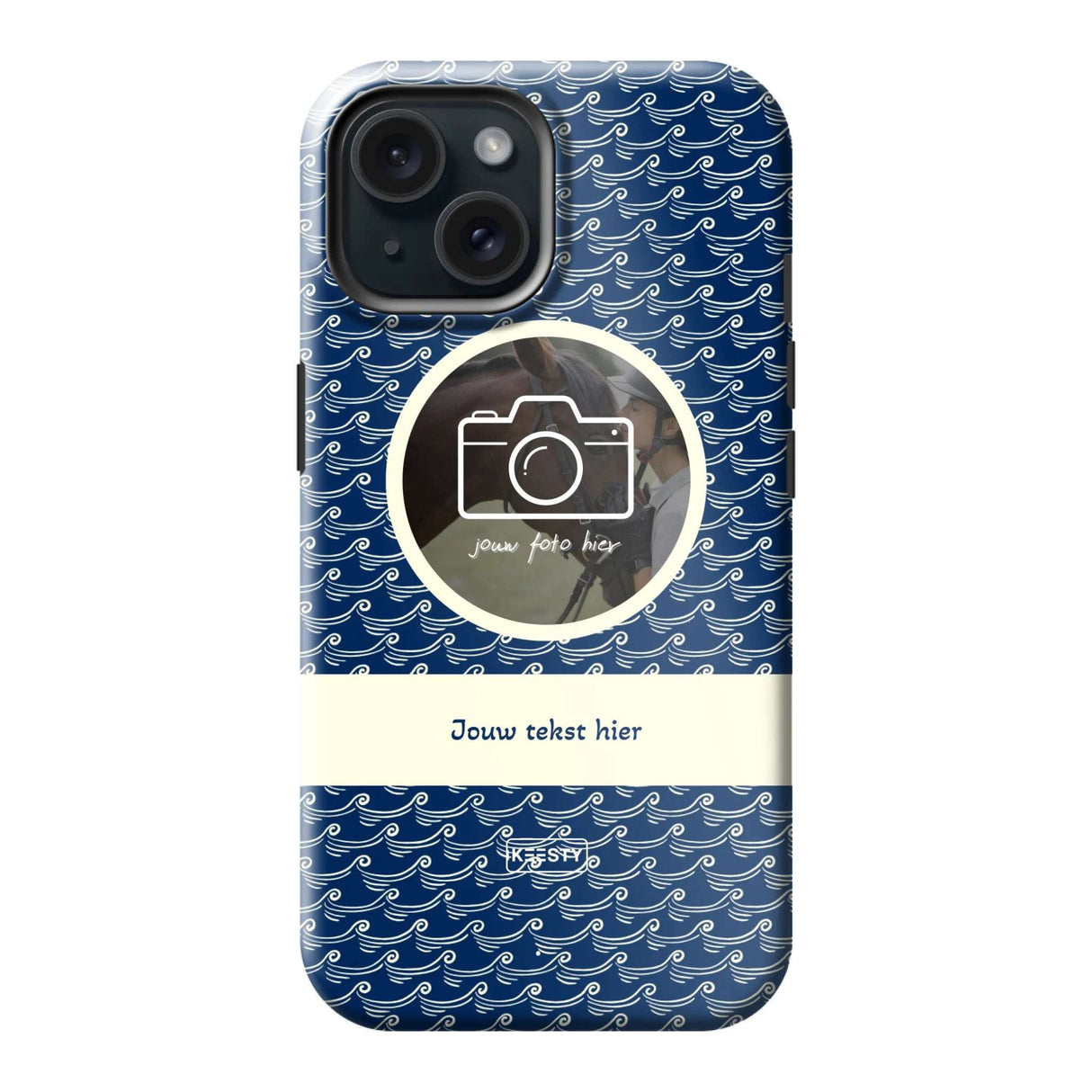 Telefoonhoesje ontwerpen magsafe tough waves 1 Apple iPhone 15 Plus