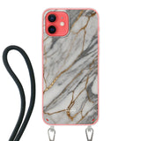 Telefoonhoesje ontwerpen - Marble White - Hoesje met koord