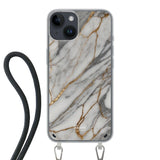 Telefoonhoesje ontwerpen - Marble White - Hoesje met koord