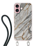 Telefoonhoesje ontwerpen - Marble White - Hoesje met koord