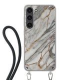 Telefoonhoesje ontwerpen - Marble White - Hoesje met koord
