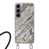 Telefoonhoesje ontwerpen - Marble White - Hoesje met koord