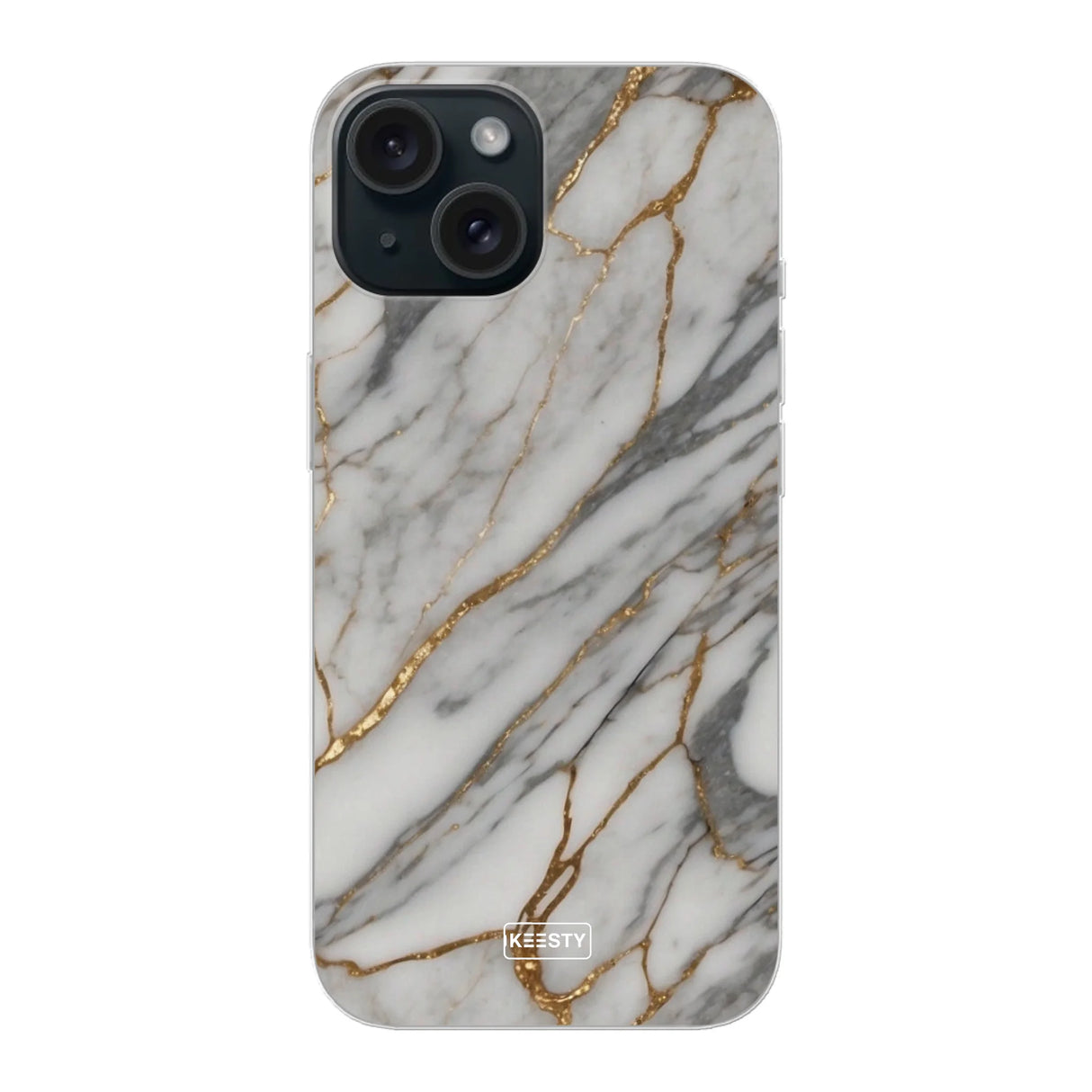  Telefoonhoesje ontwerpen Marble Black iPhone 15